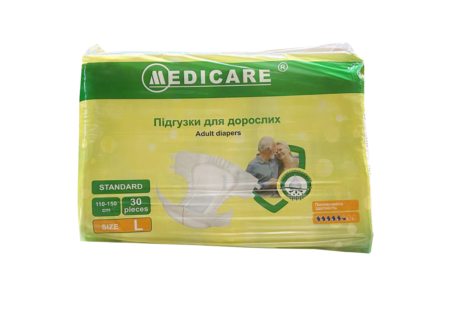 Підгузки “MEDICARE” (СТАНДАРТ) для дорослих, розмір L